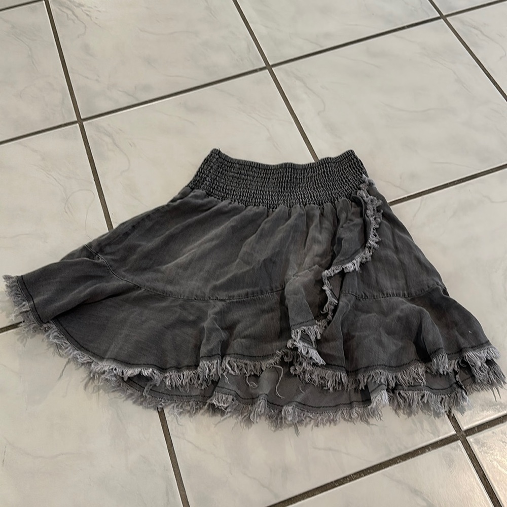Muche Muchette Grey Fringe Skirt